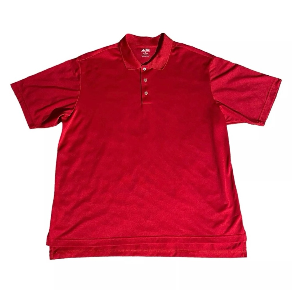 adidas Golf  Polo Shirt Men's Size X-Large Red Short Sleeves Top Casual EUC